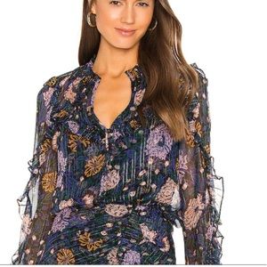 Veronica Beard Abra Silk Top